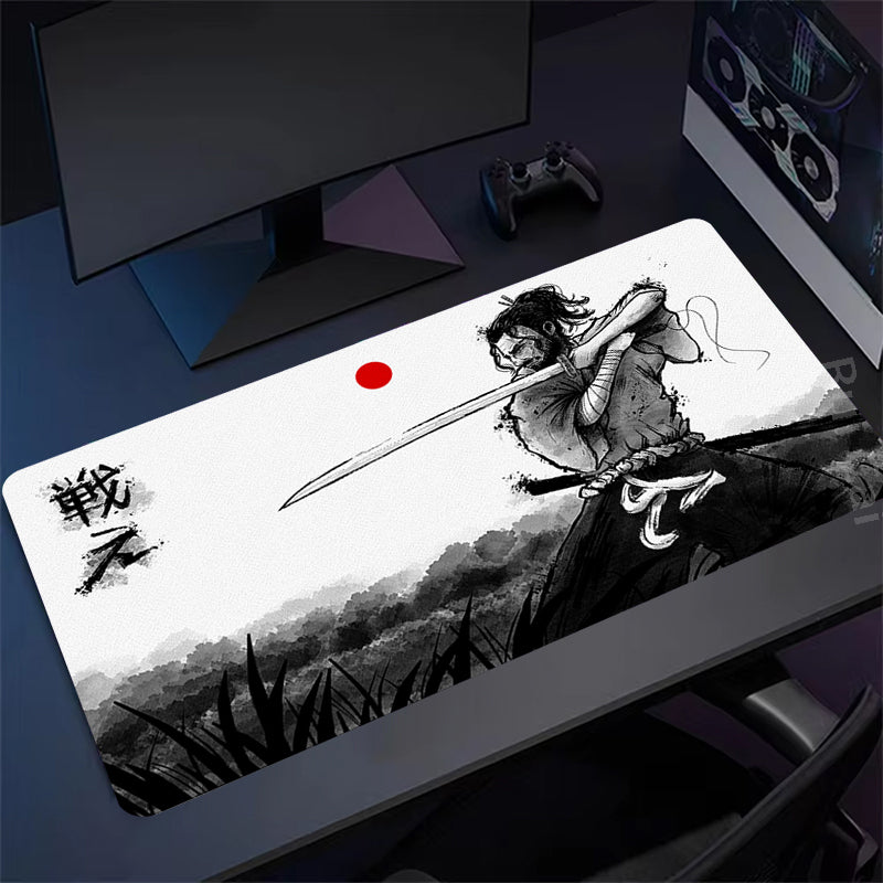 XL Gaming Mouse Pad with Samurai Art Design