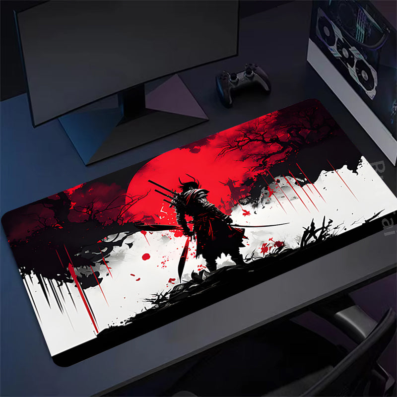XL Gaming Mouse Pad with Samurai Art Design