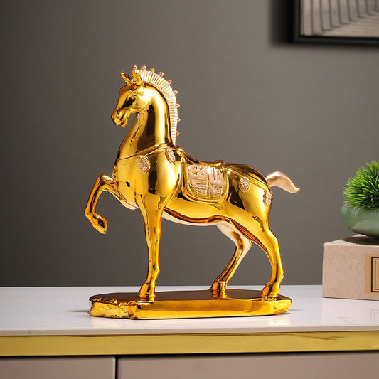 Elegant Chinese Resin Statue Luxurious Home & Office Decor