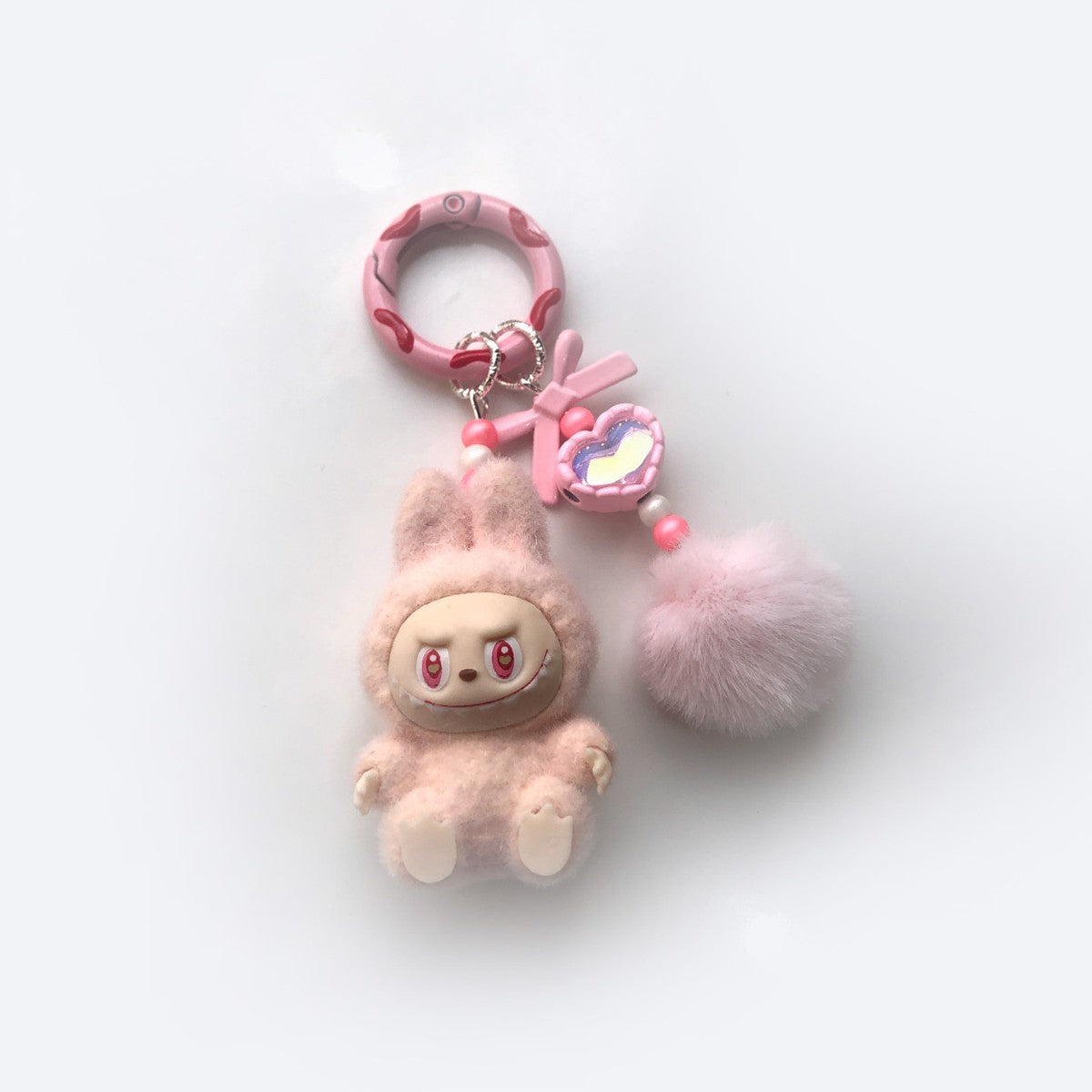 Mini Labubu Keychain – Cute Cartoon Phone & Bag Charm!
