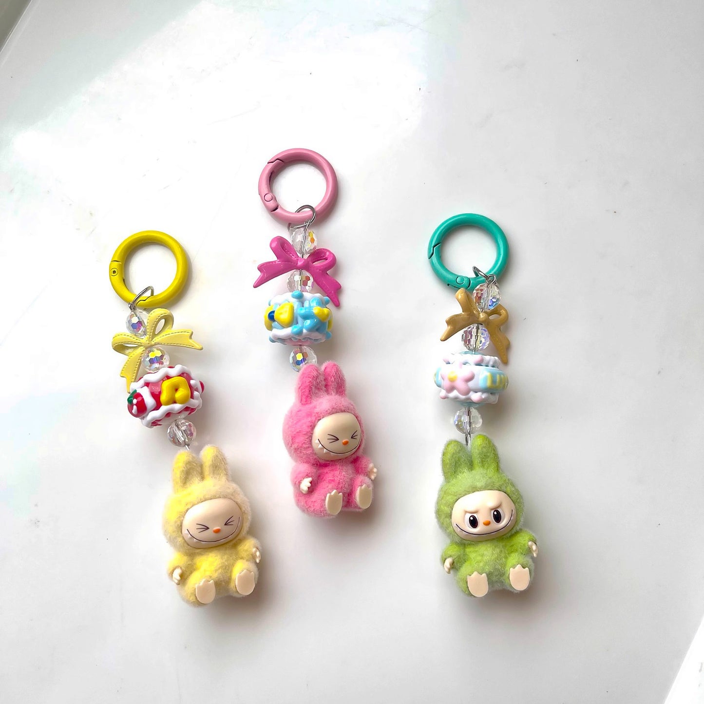 Mini Labubu Keychain – Cute Cartoon Phone & Bag Charm!