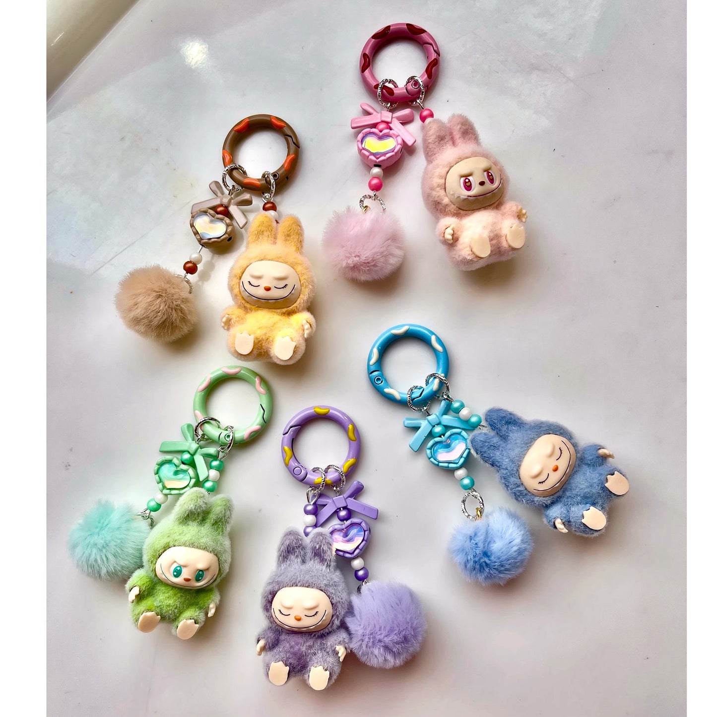 Mini Labubu Keychain – Cute Cartoon Phone & Bag Charm!