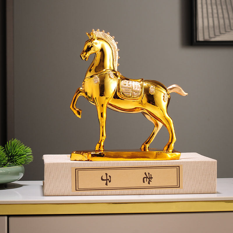 Elegant Chinese Resin Statue Luxurious Home & Office Decor